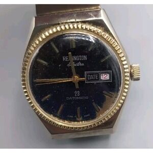 Men's Remington Electra Datomatic Day Date Manual Wind Wristwatch NOT WORKING